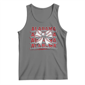 Alabama Fan Tank Top Vintage Bama Baseball Coquette Bow Women Girls Kids TS10 Black Heather Print Your Wear