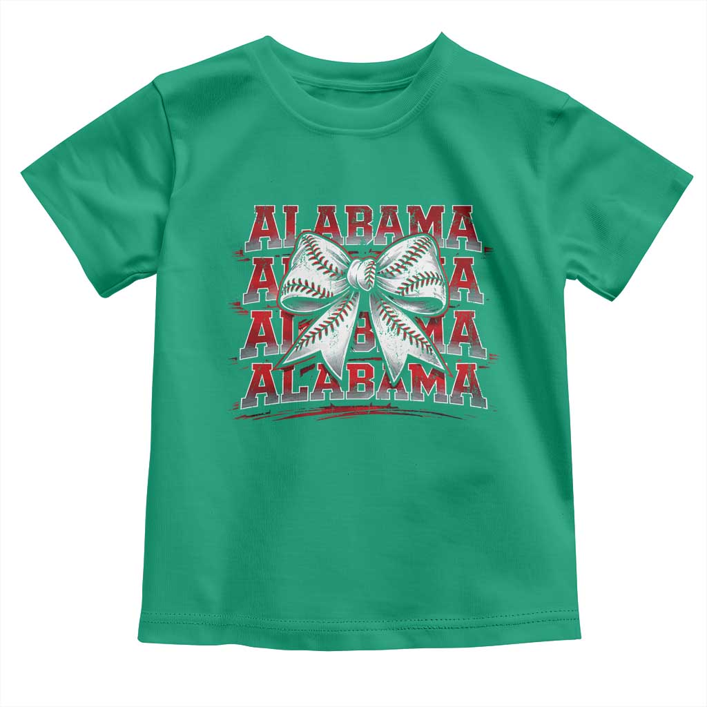 Alabama Fan Toddler T Shirt Vintage Bama Baseball Coquette Bow Women Girls Kids TS10 Irish Green Print Your Wear