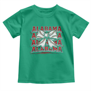Alabama Fan Toddler T Shirt Vintage Bama Baseball Coquette Bow Women Girls Kids TS10 Irish Green Print Your Wear