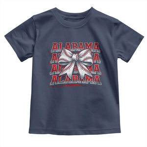 Alabama Fan Toddler T Shirt Vintage Bama Baseball Coquette Bow Women Girls Kids TS10 Navy Print Your Wear