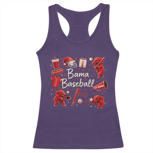Alabama Baseball Racerback Tank Top Cute Trendy Bama Fan Game Day Doodle TS10 Purple Print Your Wear