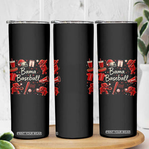 Alabama Baseball Skinny Tumbler Cute Trendy Bama Fan Game Day Doodle TS10 Print Your Wear