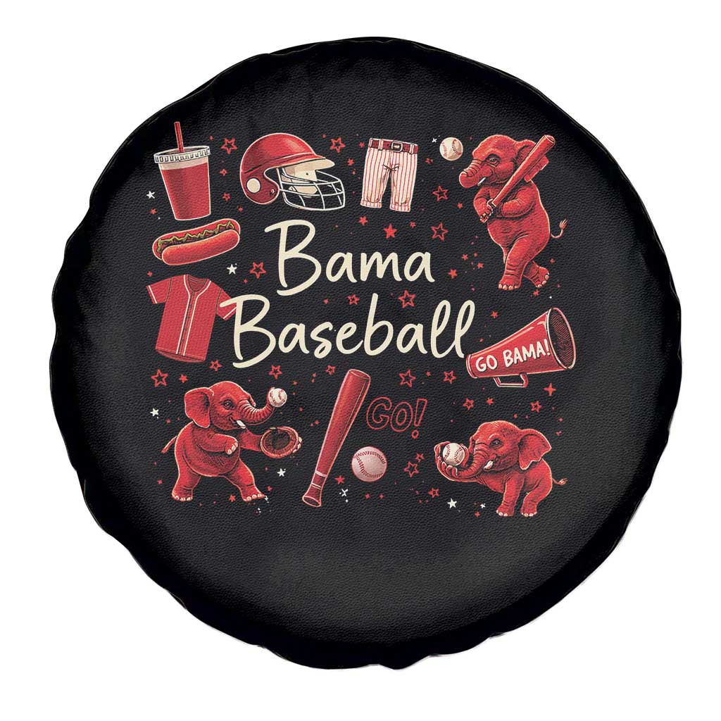 Alabama Baseball Spare Tire Cover Cute Trendy Bama Fan Game Day Doodle TS10 Print Your Wear