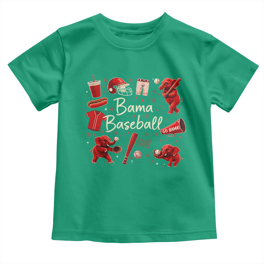 Alabama Baseball Toddler T Shirt Cute Trendy Bama Fan Game Day Doodle TS10 Irish Green Print Your Wear