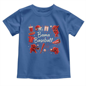 Alabama Baseball Toddler T Shirt Cute Trendy Bama Fan Game Day Doodle TS10 Royal Blue Print Your Wear