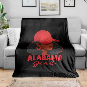 Vintage Alabama Girl Throw Blanket Bama Fan Black Women Sports Lover TS10 Print Your Wear