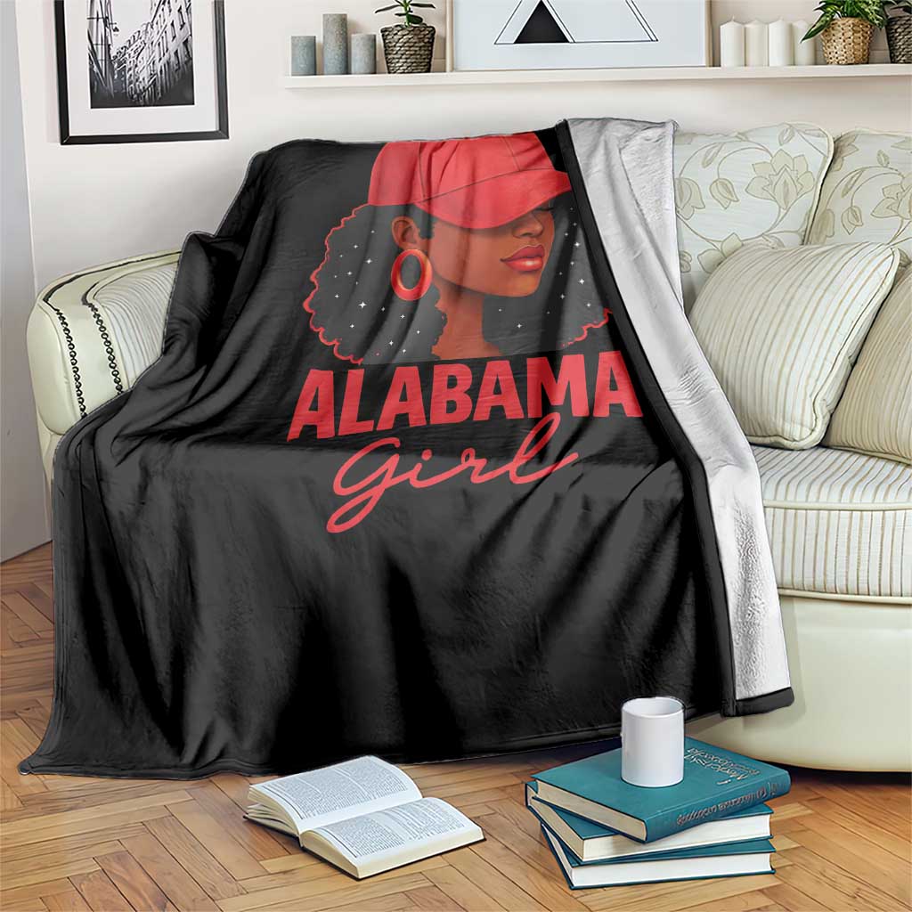 Vintage Alabama Girl Throw Blanket Bama Fan Black Women Sports Lover TS10 Print Your Wear