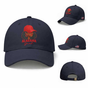 Vintage Alabama Girl Baseball Cap Bama Fan Black Women Sports Lover