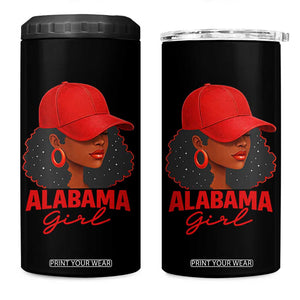 Vintage Alabama Girl 4 in 1 Can Cooler Tumbler Bama Fan Black Women Sports Lover TS10 One Size: 16 oz Black Print Your Wear