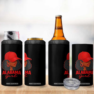 Vintage Alabama Girl 4 in 1 Can Cooler Tumbler Bama Fan Black Women Sports Lover TS10 Print Your Wear