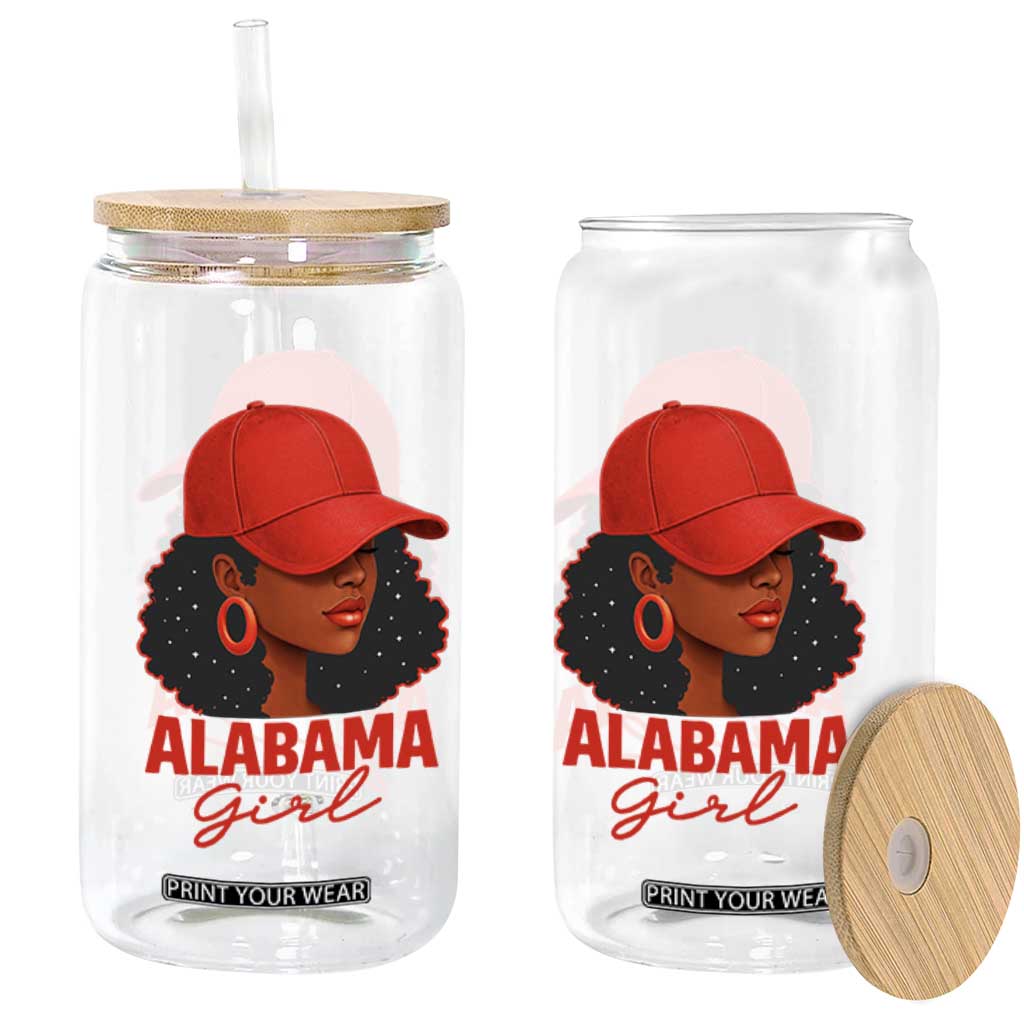 Vintage Alabama Girl Glass Can Bama Fan Black Women Sports Lover TS10 Print Your Wear