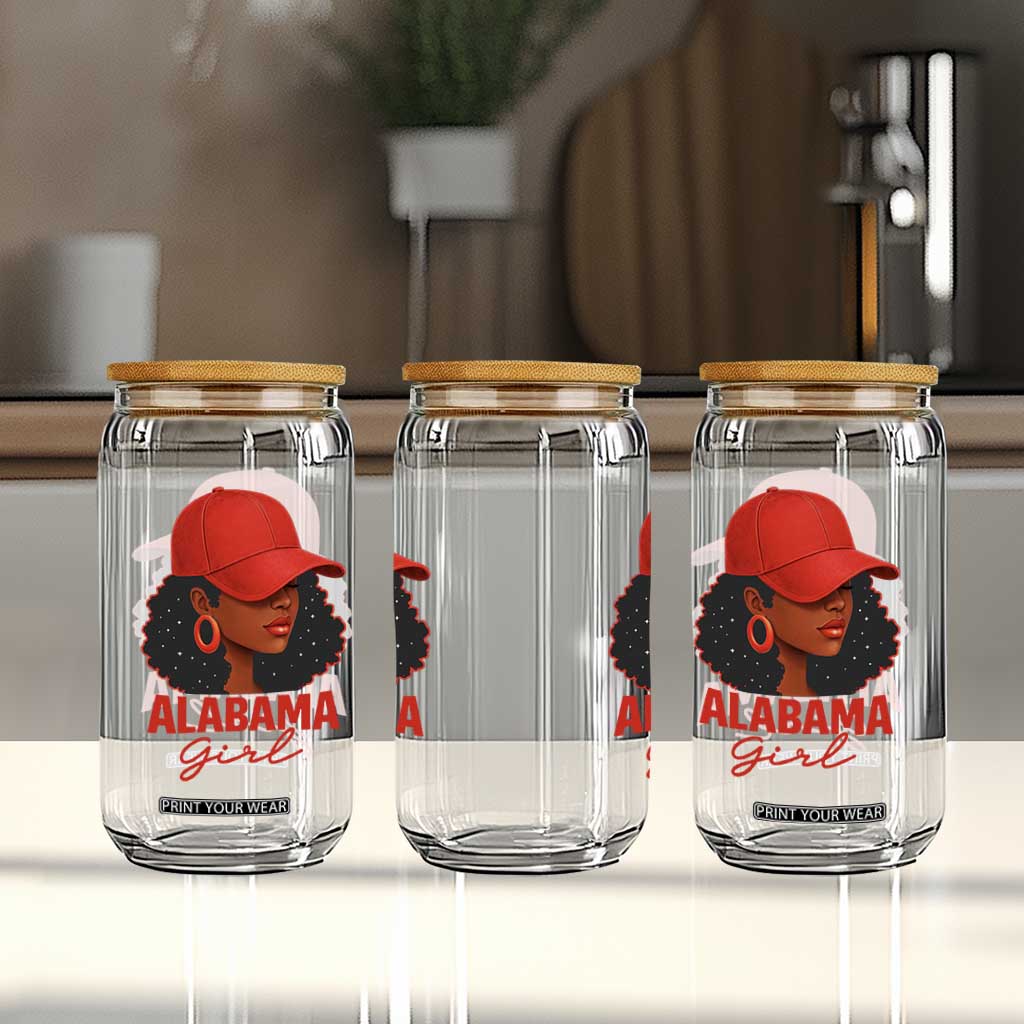 Vintage Alabama Girl Glass Can Bama Fan Black Women Sports Lover TS10 Print Your Wear