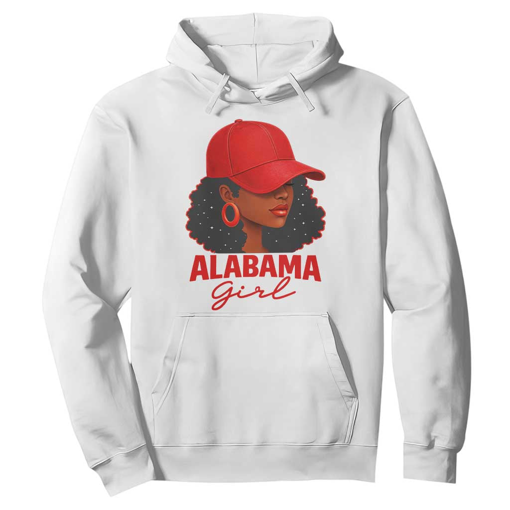 Vintage Alabama Girl Hoodie Bama Fan Black Women Sports Lover TS10 White Print Your Wear