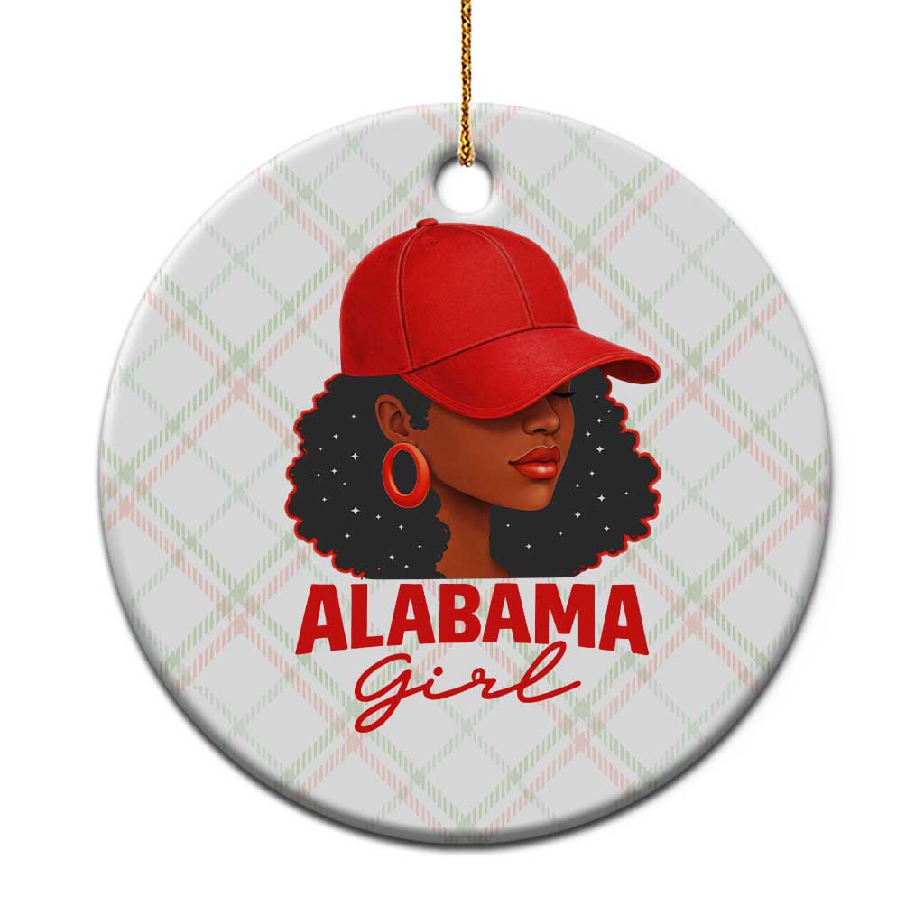 Vintage Alabama Girl Ceramic Ornament Bama Fan Black Women Sports Lover TS10 1pc Christmas Plaid Print Your Wear