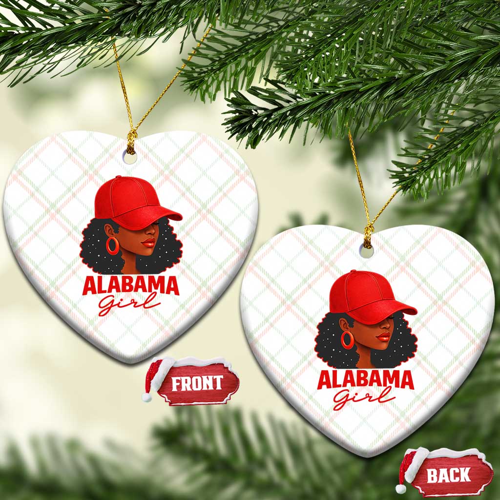 Vintage Alabama Girl Ceramic Ornament Bama Fan Black Women Sports Lover TS10 Print Your Wear