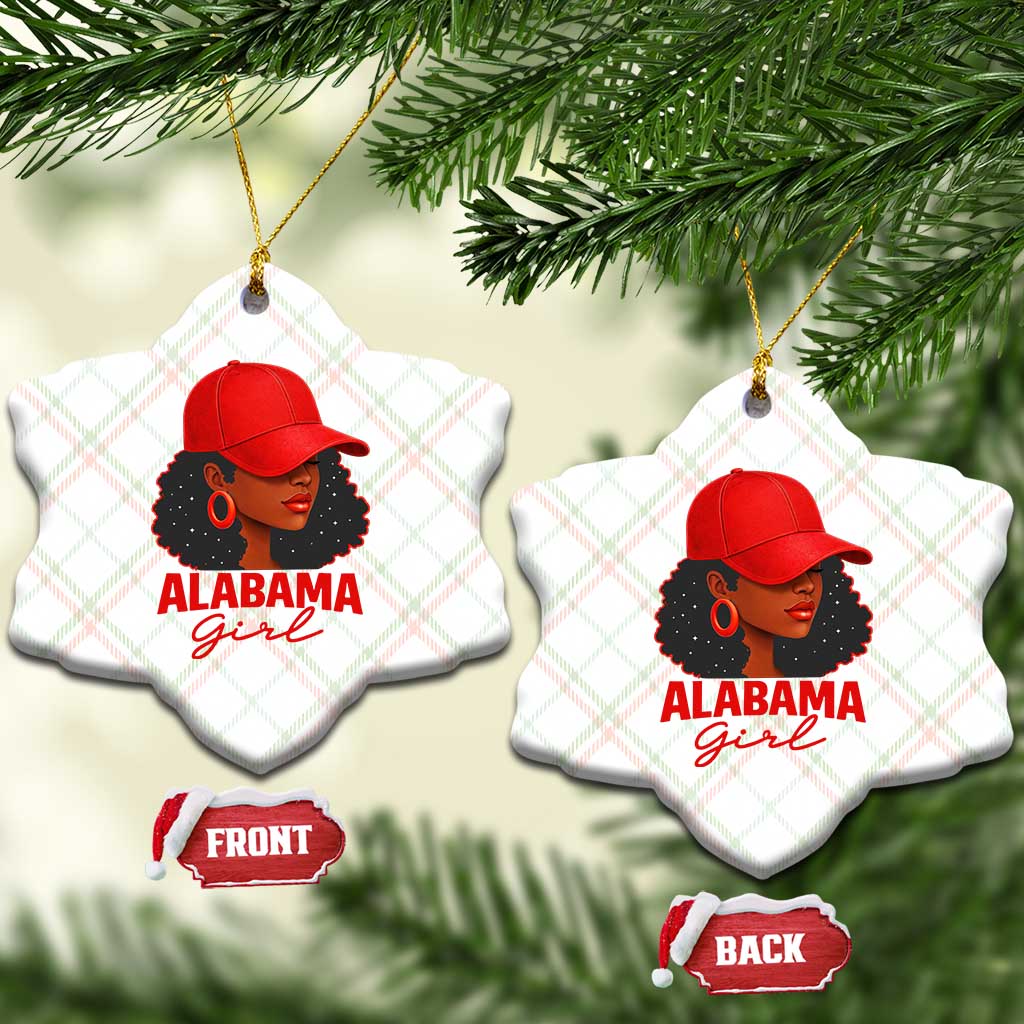 Vintage Alabama Girl Ceramic Ornament Bama Fan Black Women Sports Lover TS10 Print Your Wear