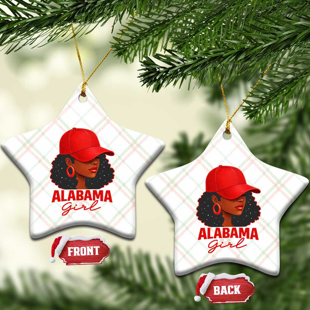 Vintage Alabama Girl Ceramic Ornament Bama Fan Black Women Sports Lover TS10 Print Your Wear