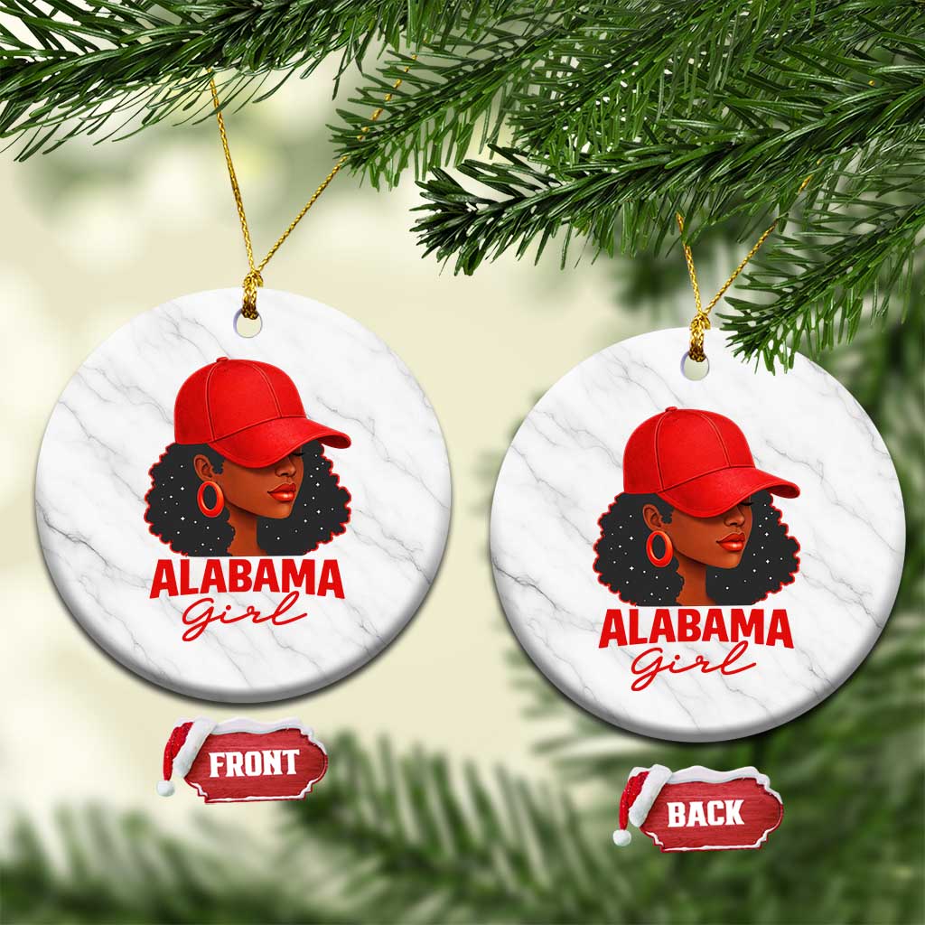 Vintage Alabama Girl Ceramic Ornament Bama Fan Black Women Sports Lover TS10 1pc White Marble Print Your Wear