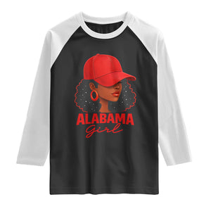 Vintage Alabama Girl Raglan Shirt Bama Fan Black Women Sports Lover TS10 Black White Print Your Wear