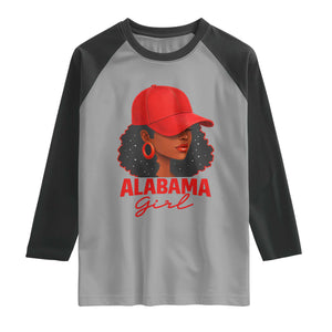 Vintage Alabama Girl Raglan Shirt Bama Fan Black Women Sports Lover TS10 Sport Gray Black Print Your Wear