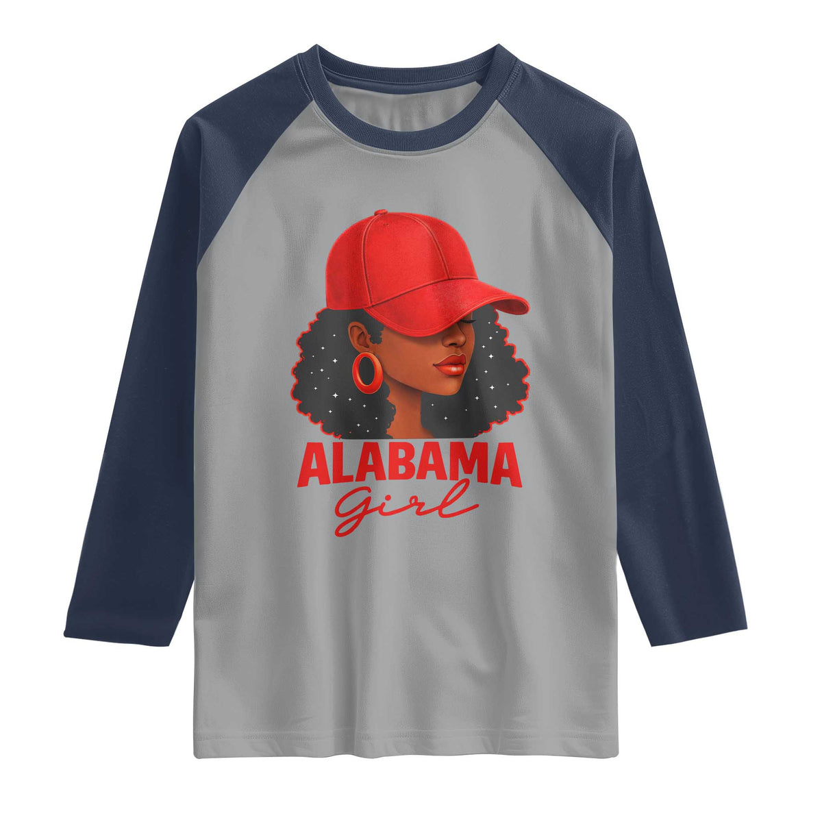 Vintage Alabama Girl Raglan Shirt Bama Fan Black Women Sports Lover TS10 Sport Gray Navy Print Your Wear