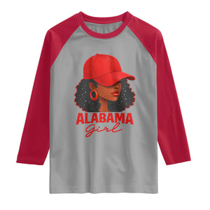 Vintage Alabama Girl Raglan Shirt Bama Fan Black Women Sports Lover TS10 Sport Gray Red Print Your Wear