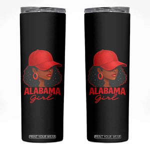 Vintage Alabama Girl Skinny Tumbler Bama Fan Black Women Sports Lover TS10 Black Print Your Wear