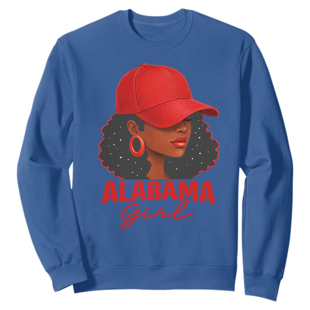 Vintage Alabama Girl Sweatshirt Bama Fan Black Women Sports Lover TS10 Royal Blue Print Your Wear