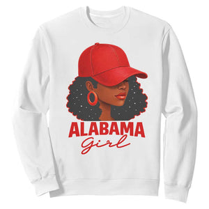 Vintage Alabama Girl Sweatshirt Bama Fan Black Women Sports Lover TS10 White Print Your Wear