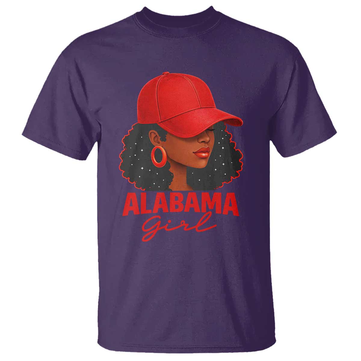 Vintage Alabama Girl T Shirt Bama Fan Black Women Sports Lover TS10 Purple Print Your Wear