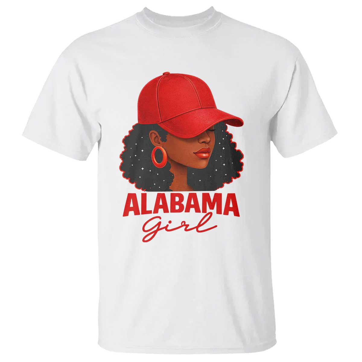 Vintage Alabama Girl T Shirt Bama Fan Black Women Sports Lover TS10 White Print Your Wear