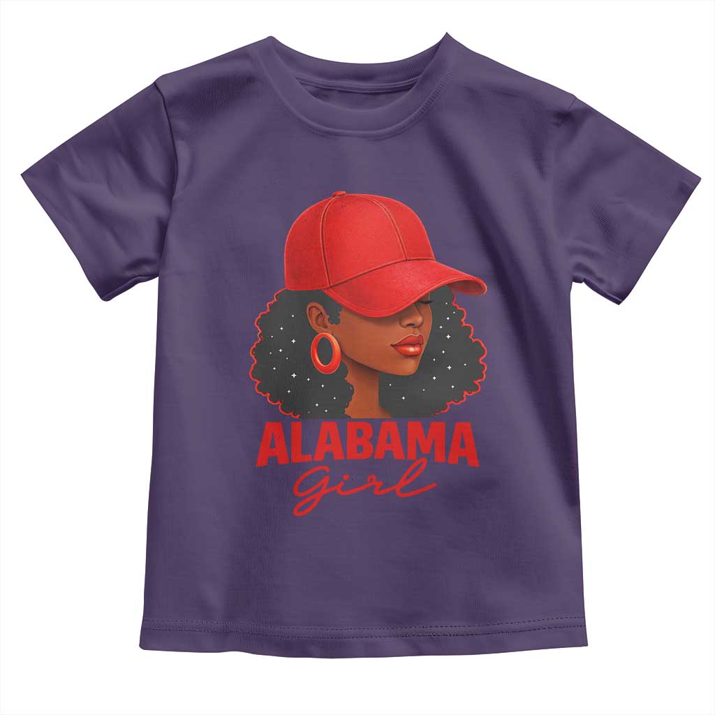 Vintage Alabama Girl Toddler T Shirt Bama Fan Black Women Sports Lover TS10 Purple Print Your Wear