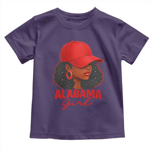 Vintage Alabama Girl Toddler T Shirt Bama Fan Black Women Sports Lover TS10 Purple Print Your Wear