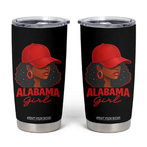 Vintage Alabama Girl Tumbler Cup Bama Fan Black Women Sports Lover TS10 Black Print Your Wear