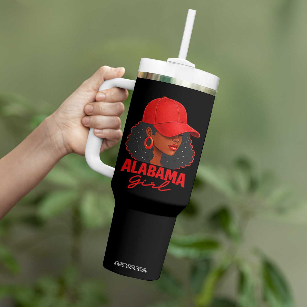 Vintage Alabama Girl Tumbler With Handle Bama Fan Black Women Sports Lover TS10 Print Your Wear