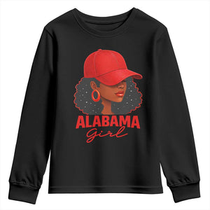 Vintage Alabama Girl Youth Sweatshirt Bama Fan Black Women Sports Lover TS10 Black Print Your Wear