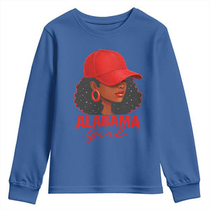 Vintage Alabama Girl Youth Sweatshirt Bama Fan Black Women Sports Lover TS10 Royal Blue Print Your Wear
