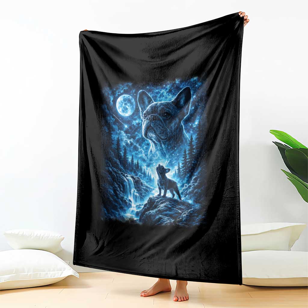 French Bulldog Howling To The Moon Throw Blanket Vintage Graphic Dog Lovers Silly Frenchy Bulldog Mom TS10 Print Your Wear
