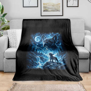 French Bulldog Howling To The Moon Throw Blanket Vintage Graphic Dog Lovers Silly Frenchy Bulldog Mom TS10 Print Your Wear