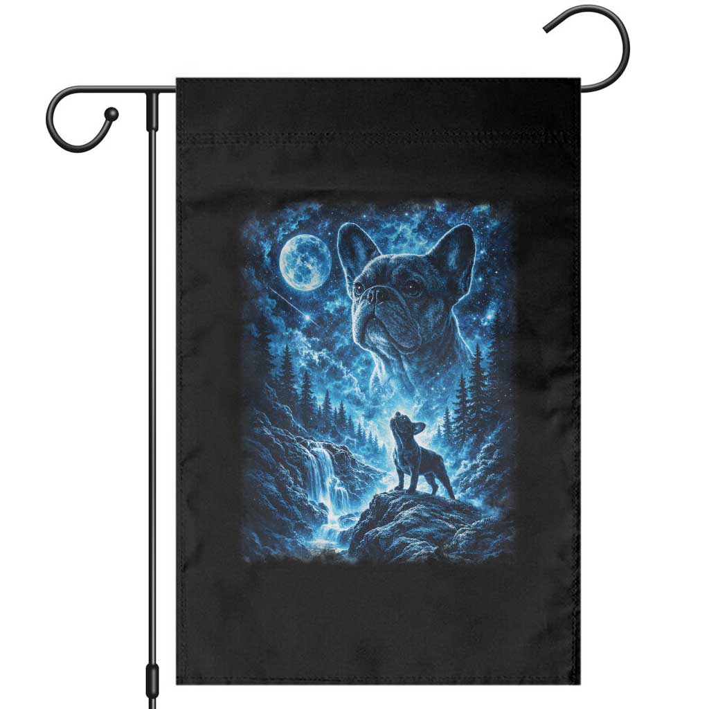 French Bulldog Howling To The Moon Garden Flag Vintage Graphic Dog Lovers Silly Frenchy Bulldog Mom TS10 Black Print Your Wear