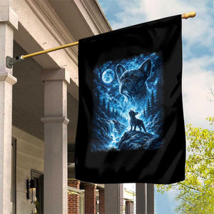 French Bulldog Howling To The Moon Garden Flag Vintage Graphic Dog Lovers Silly Frenchy Bulldog Mom TS10 Print Your Wear