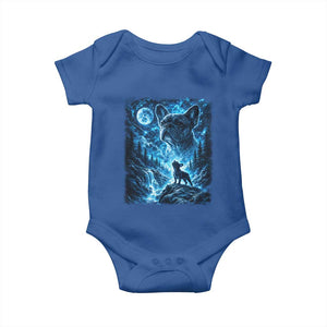 French Bulldog Howling To The Moon Baby Onesie Vintage Graphic Dog Lovers Silly Frenchy Bulldog Mom TS10 Royal Blue Print Your Wear