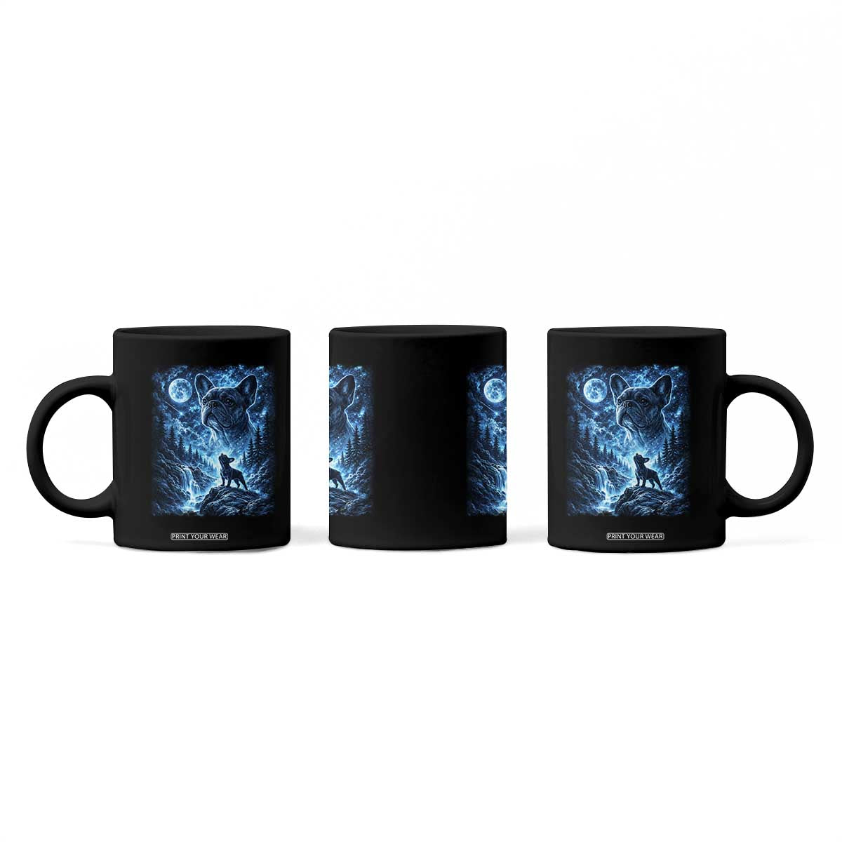 French Bulldog Howling To The Moon Coffee Mug Vintage Graphic Dog Lovers Silly Frenchy Bulldog Mom TS10 Print Your Wear