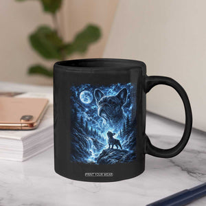 French Bulldog Howling To The Moon Coffee Mug Vintage Graphic Dog Lovers Silly Frenchy Bulldog Mom TS10 Print Your Wear