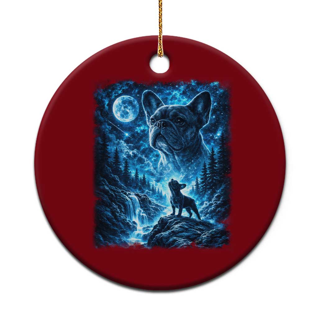 French Bulldog Howling To The Moon Ceramic Ornament Vintage Graphic Dog Lovers Silly Frenchy Bulldog Mom TS10 1pc Red Print Your Wear