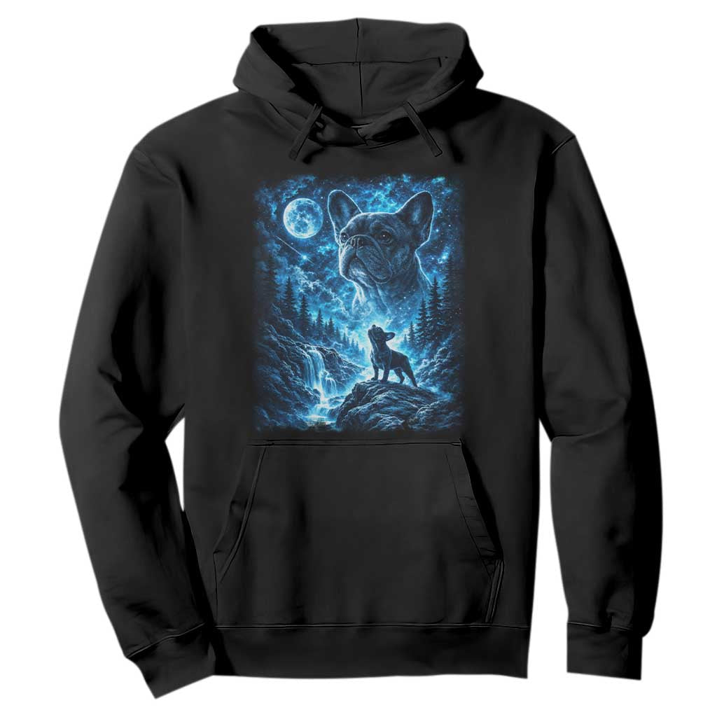 French Bulldog Howling To The Moon Hoodie Vintage Graphic Dog Lovers Silly Frenchy Bulldog Mom TS10 Black Print Your Wear