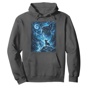 French Bulldog Howling To The Moon Hoodie Vintage Graphic Dog Lovers Silly Frenchy Bulldog Mom TS10 Dark Heather Print Your Wear
