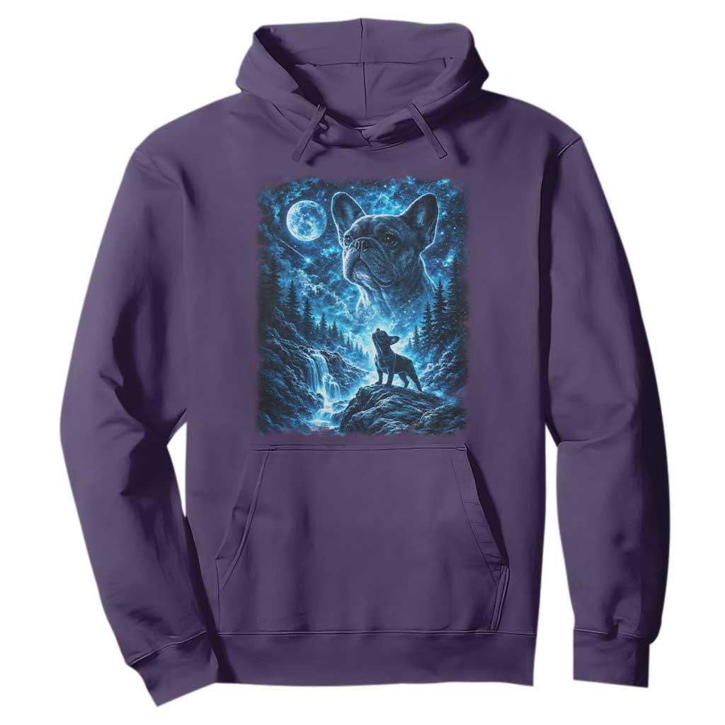 French Bulldog Howling To The Moon Hoodie Vintage Graphic Dog Lovers Silly Frenchy Bulldog Mom TS10 Purple Print Your Wear