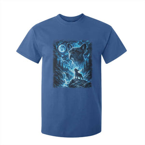 French Bulldog Howling To The Moon T Shirt For Kid Vintage Graphic Dog Lovers Silly Frenchy Bulldog Mom TS10 Royal Blue Print Your Wear