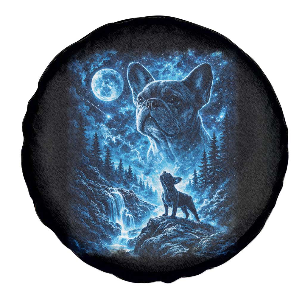 French Bulldog Howling To The Moon Spare Tire Cover Vintage Graphic Dog Lovers Silly Frenchy Bulldog Mom TS10 Print Your Wear